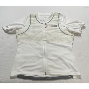 Camelbak Men's Size L Velobak‎ Hydration Cycling MTB Short Sleeve FZip Shirt